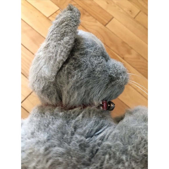 Vintage REAL SOFT TOYS Cat Plush Stuffed Toy Watford Gray Grey Lifelike England - Picture 8 of 11
